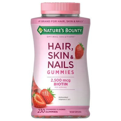 Nature's Bounty |  Cabello, Piel & Uñas | 230 Gomitas | Salud de Cabello, Piel y Uñas