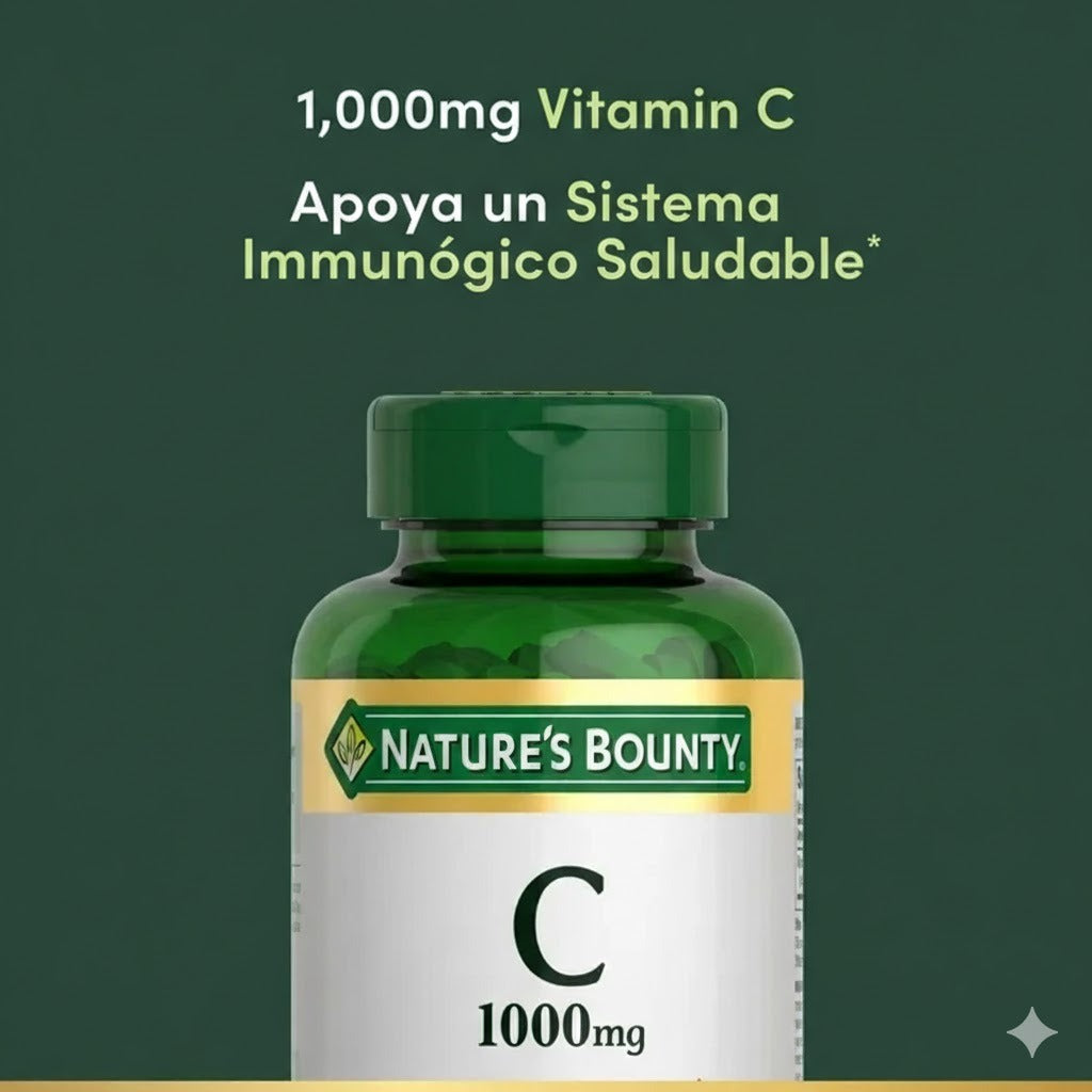 Nature’s Bounty | Vitamina C 1000 mg | 100 Tabletas | Bienestar Integral
