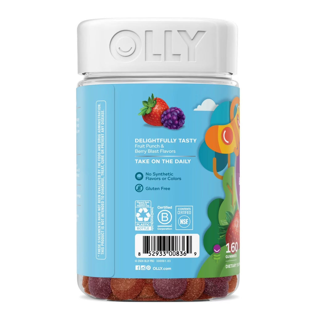 OLLY | Kids Multivitamínico y  Probiótico  | 160 Gomitas | Nutrición Infantil y Salud Digestiva