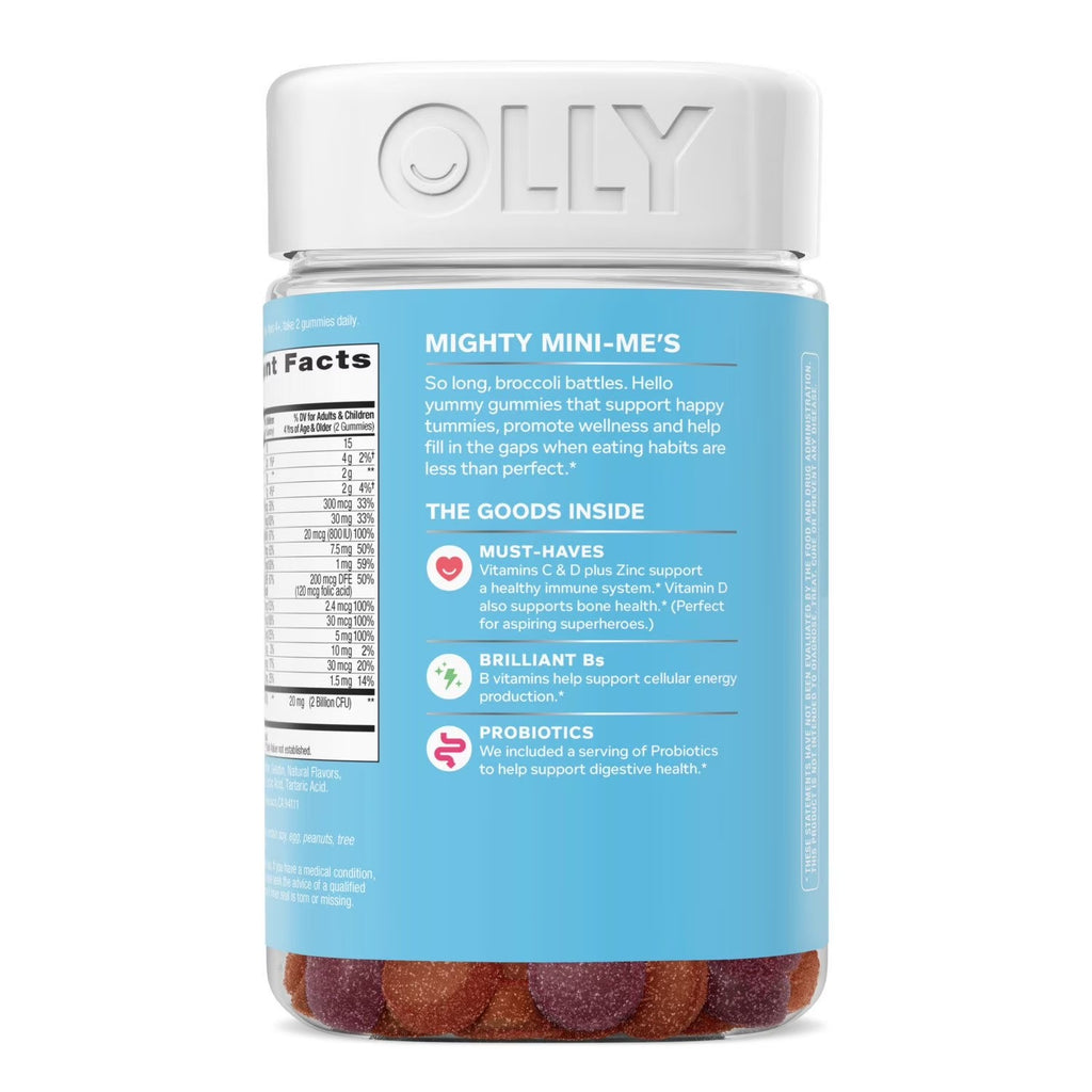 OLLY | Kids Multivitamínico y  Probiótico  | 160 Gomitas | Nutrición Infantil y Salud Digestiva