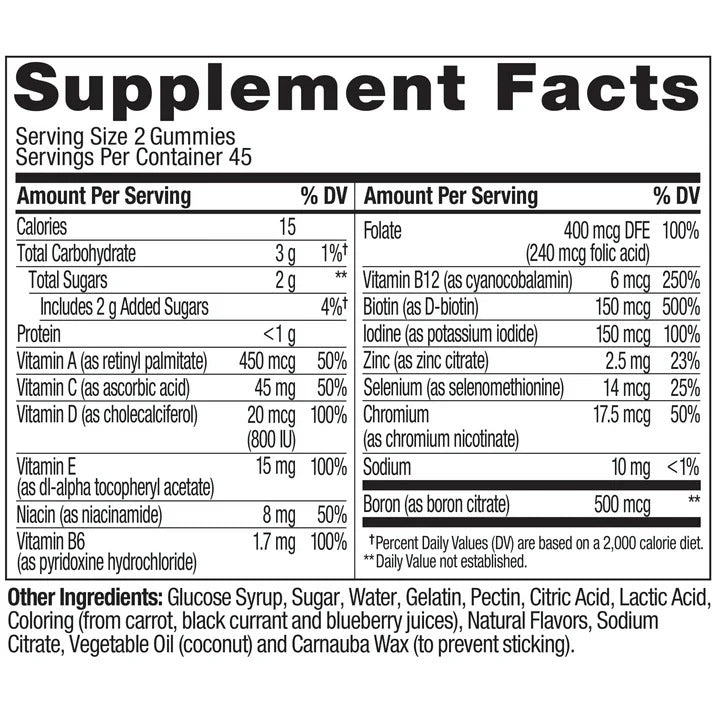 OLLY | Multivitamínico para Mujeres | 90 Gomitas | Multivitamínico