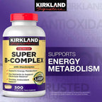 Kirkland Signature | Complejo B + Electrolitos | 500 Tabletas | Apoyo para Energía, Sistema Nervioso e Hidratación |