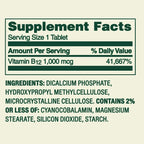 Spring Valley | Vitamina B 12 1000 mcg | 60 Tabletas | Apoyo al Metabolismo