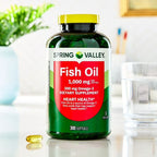 Spring Valley Omega-3 Fish Oil | 1000 mg | 300 Softgels | Salud Cardiovascular | Suplementos
