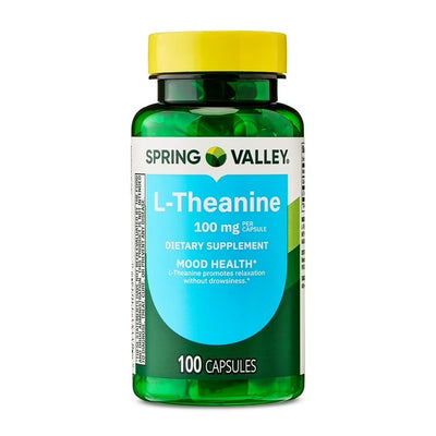 Spring Valley | L-Teanina 100 mg | 100 Cápsulas | Apoyo al Estado de Ánimo