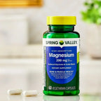 Spring Valley | Magnesio 200 mg | 60 Cápsulas Vegetarianas |  Sueño, Músculos y Sistema Nervioso