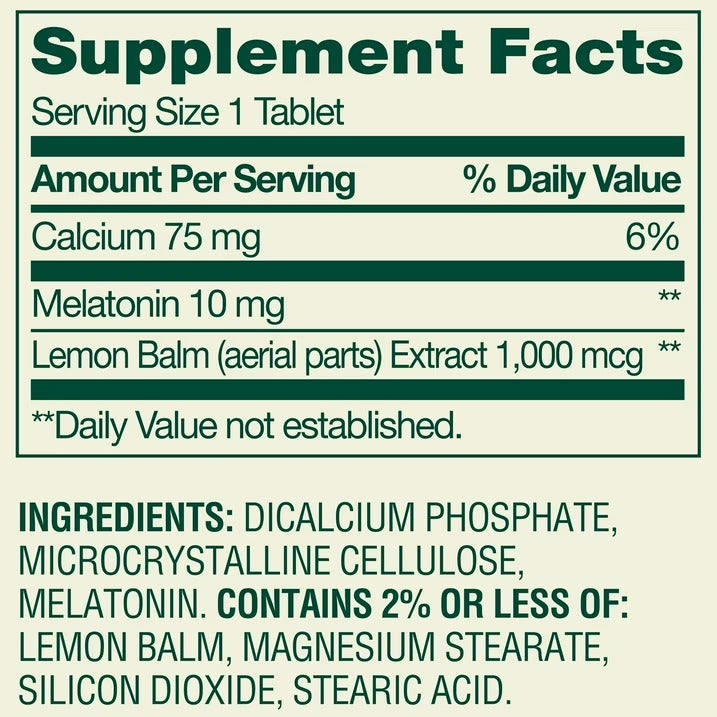 Spring Valley | Melatonina 10 mg | 240 Tabletas Vegetarianas | Soporte para el Sueño