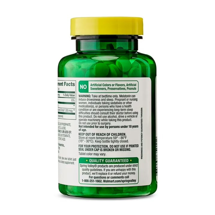 Spring Valley | Melatonina 10 mg | 240 Tabletas Vegetarianas | Soporte para el Sueño