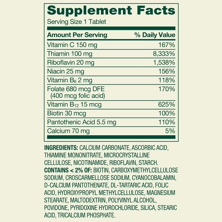 Spring Valley | Complejo B | 250 Tabletas | Apoyo al Metabolismo