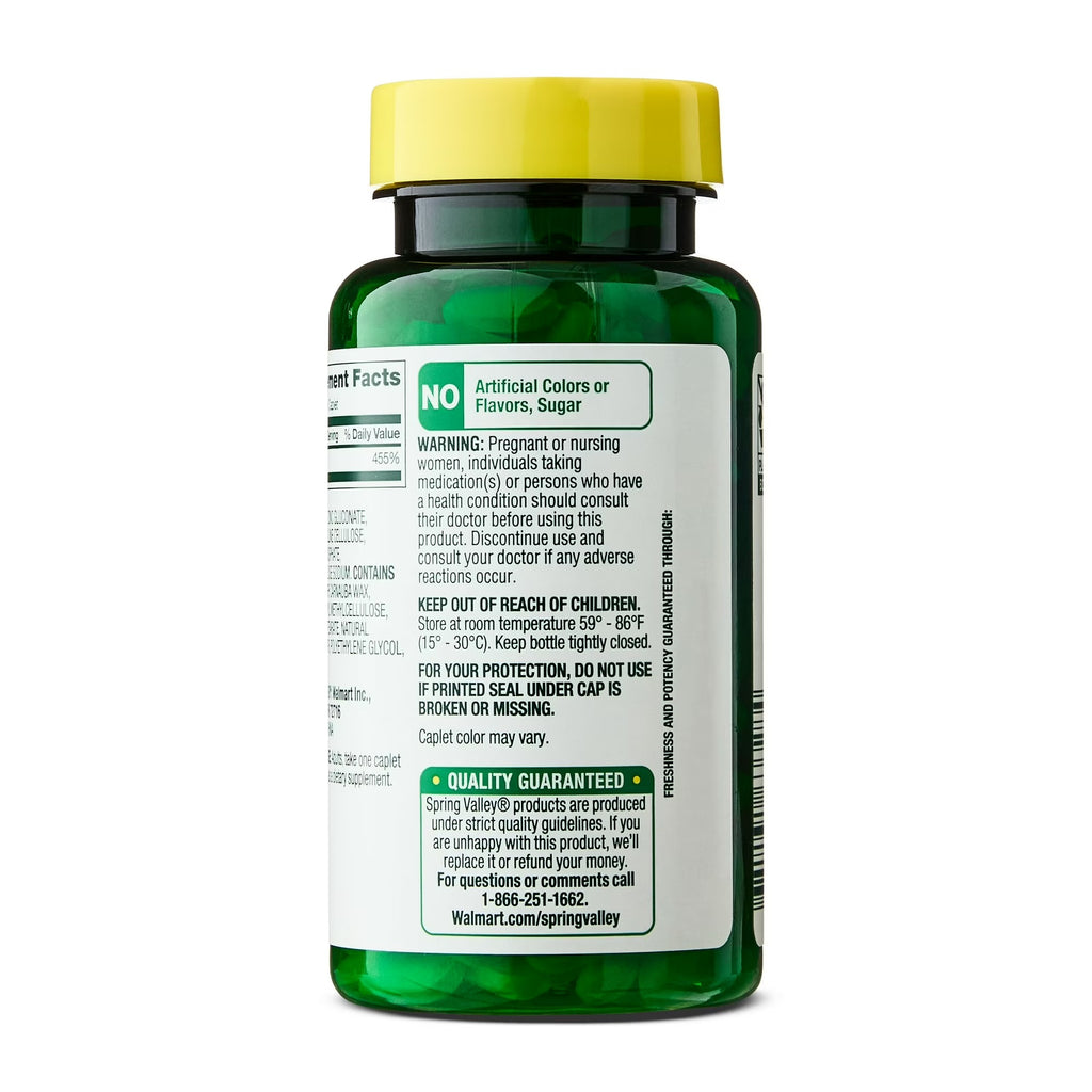 Spring Valley |  Zinc 50 mg | 200 Tabletas | Salud Inmunológica