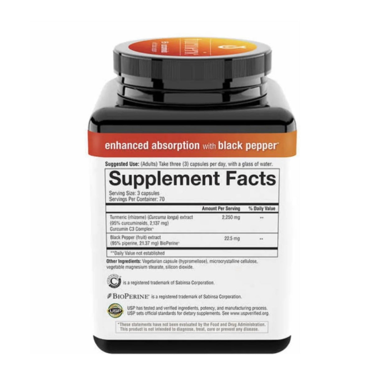 Youtheory | Cúrcuma 2250 mg | 210 Cápsulas Vegetarianas | Soporte Antinflamatorio