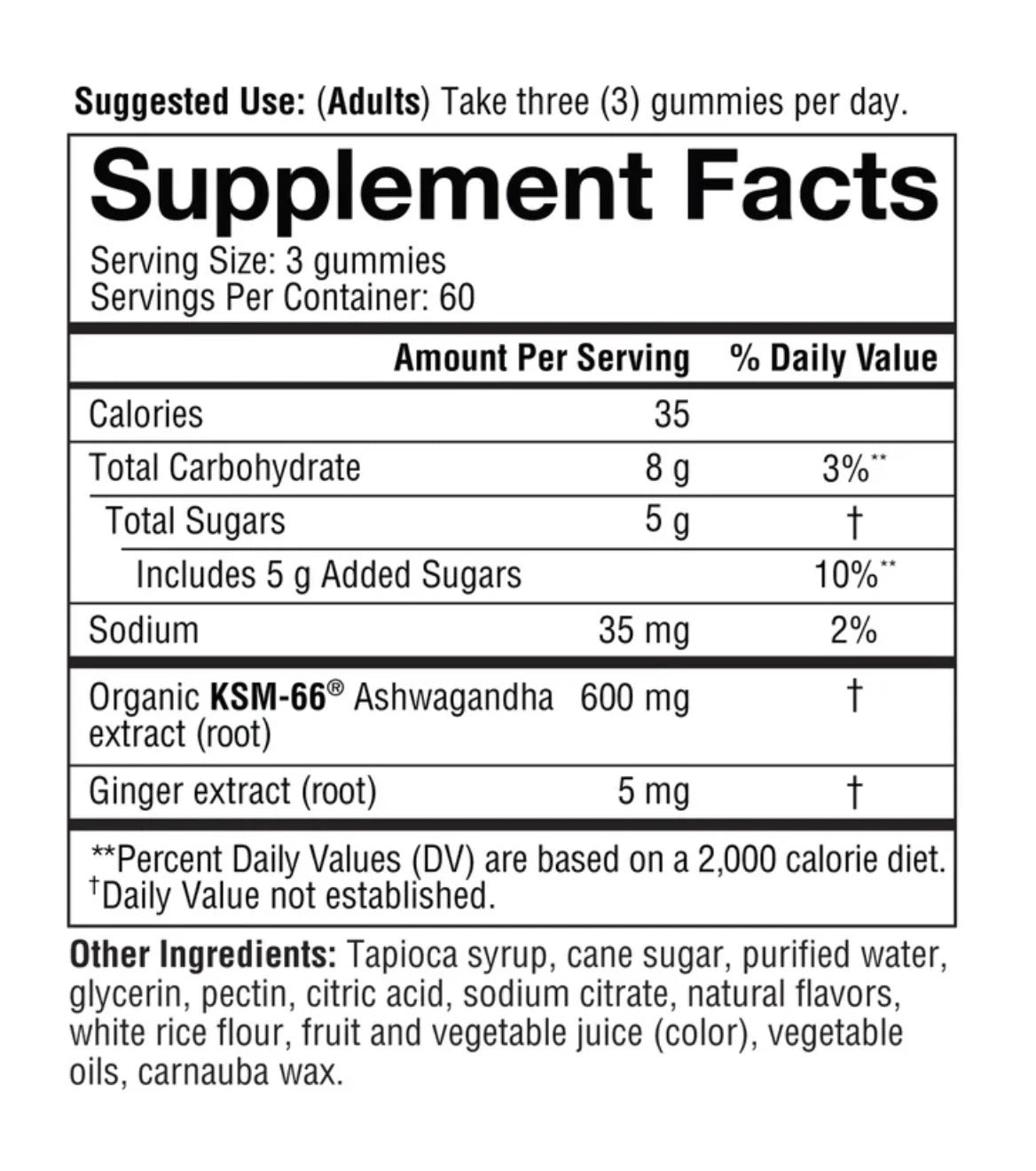 Youtheory | Ashwagandha 300 mg | 180 Gomitas Sabor Frutos Rojos | Estrés y Relajación